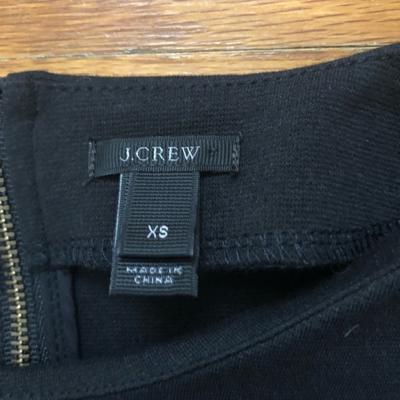 J. Crew Black Peplum Zipper Back Top - Picture 6 of 8